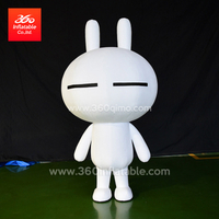 high quality inflatable cartoon Inflatable clothing rabbit toski plush cartoon inflatable advertising