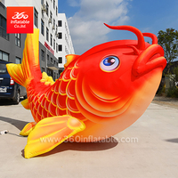 giant inflatable goldfish advertising inflatable goldfish model for display statue Large ocean fish mascot for sale