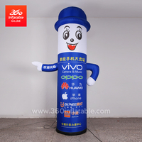 Advertising custom Inflatable lamp with Led light,Cheap inflatable cartoon character Free printing logo lamp for sale