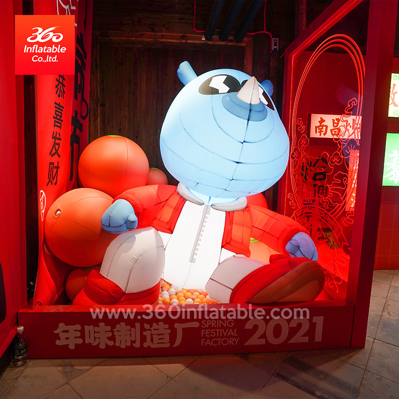 Customized Inflatable Advertising Sitting Bear Cartoons
