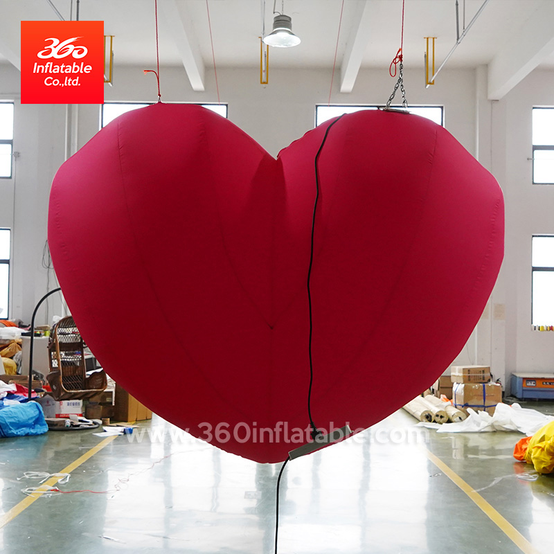 Huge Inflatable Red Heart Inflatables Advertising Custom 