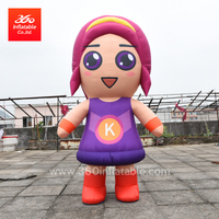 Hot sale Factory Price Good Quality Full Color Printing Inflatable Advertising Mascot lovely girl for outdoor decoration