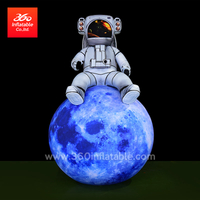 Custom Astronaut Cartoon on a Moon Ball Inflatables Advertising 