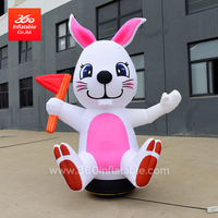 Advertising Inflatable animal rabbit shape welcome air dancer with Led light Cheap inflatable cartoon rabbit sky dancer for sale