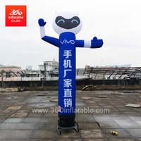 High Quality 3m Advertising Machinery Cat Lamp Waving Hand Dancer Cartoon Tube Inflatable Custom