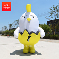 High Quality Factory Price Yellow and White Inflatable Egg Suit Moving Costume Custom