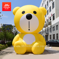 6m Yellow Bear Cartoon Inflatable Advertising Mascot Bears