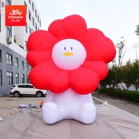 Custom Advertising Sunflower Cartoon Mascot Inflatable