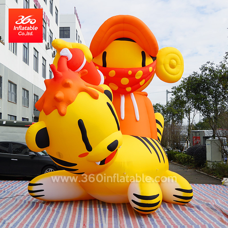 Huge Inflatable Tiger Cartoon Inflatables Custom 