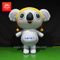 Waterproof Oxford Cloth HD Printing moving inflatable cartoon Lovely sloth for advertising inflatable character statue