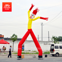 Advertising Free printing logo Air Dancers Inflatable Tube Man Sky Dancer with Blower/ Dancing air Walker Wind Flying with double legs
