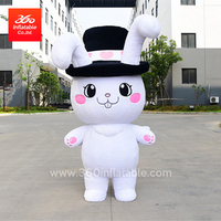 Inflatable advertising animal cartoon inflatable rabbit gentleman model for decoration inflatable cartoon plush statue