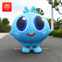 moving Inflatable cartoon Blue Doll walking costume advertising inflatable cartoon blown for decoration customized