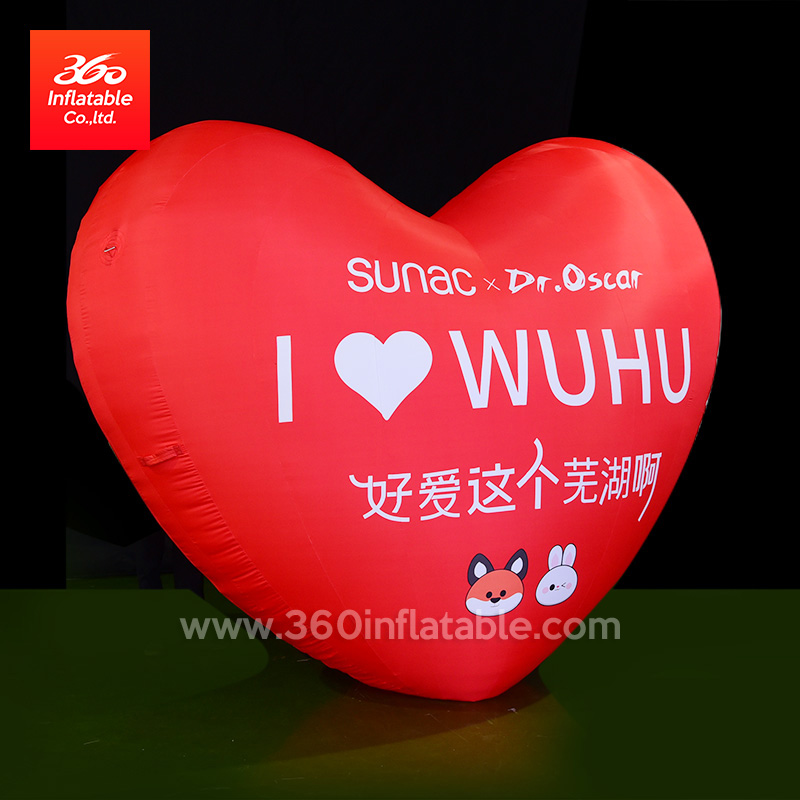 Custom Balloons Advertising Inflatables Red Heart Balloon Customize