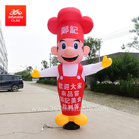 Advertising Inflatable chef welcome air sky dance rwith Blower ,Cheap inflatable cartoon character chef air dancer lamp for sale
