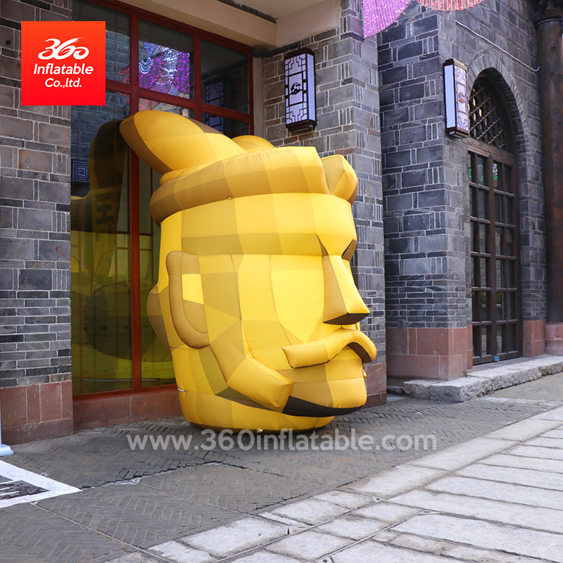 Customized Dimension Inflatable Terra Cotta Warrior Head Inflatables for Decorations 