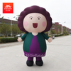Waterproof Oxford Cloth HD Printing moving inflatable cartoon suit for advertising inflatable granny character statue