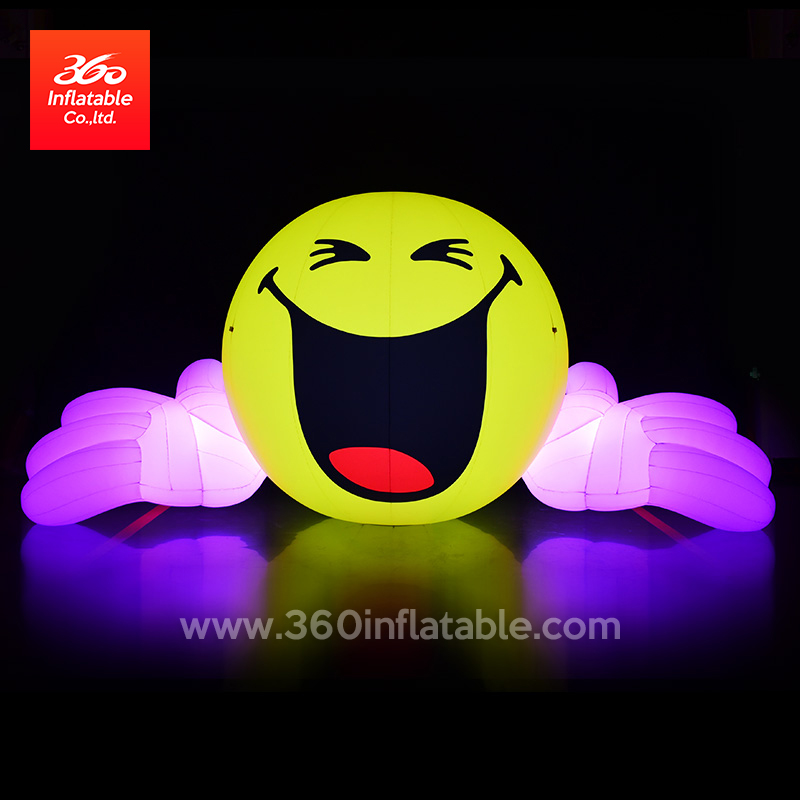 Customized Dimensions Inflatable Balloons Advertising Inflatable Smilling Face Balloons Custom