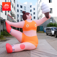 Customized Ice Cream Girl Cartoon Advertising Inflatables 