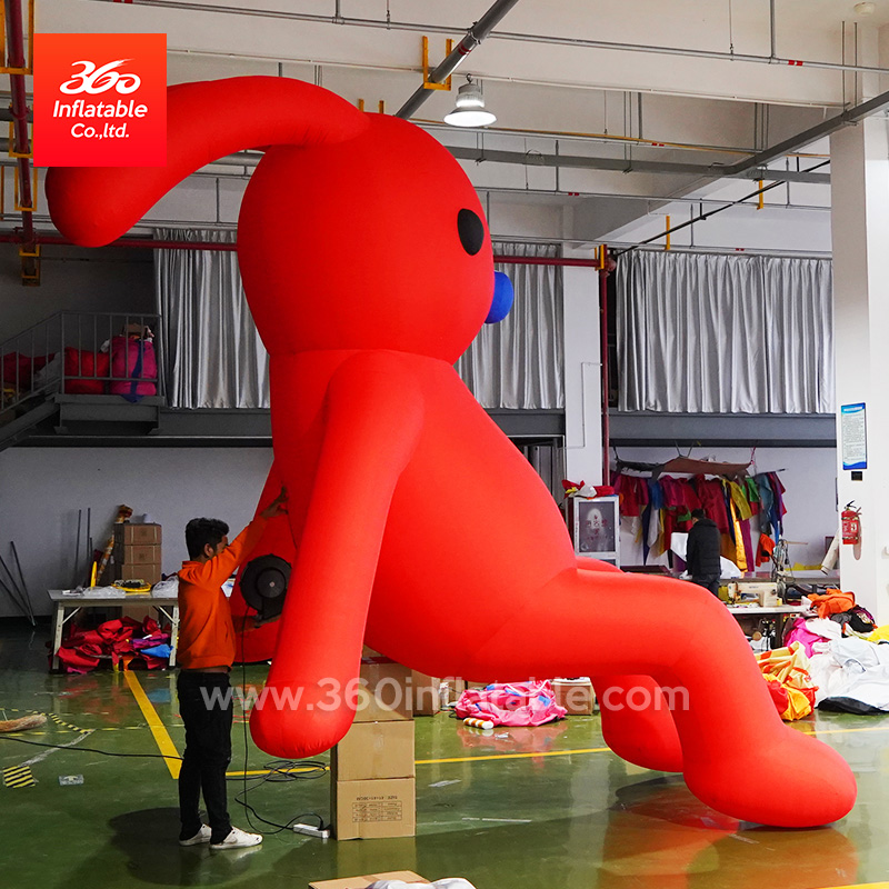 Custom Red Bear Well-Known IP Bear Inflatables Advertising Customized