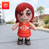 Advertising Cartoons Inflatables Red Skirt Girl Inflatable Cartoon Character Moving Costumes Custom
