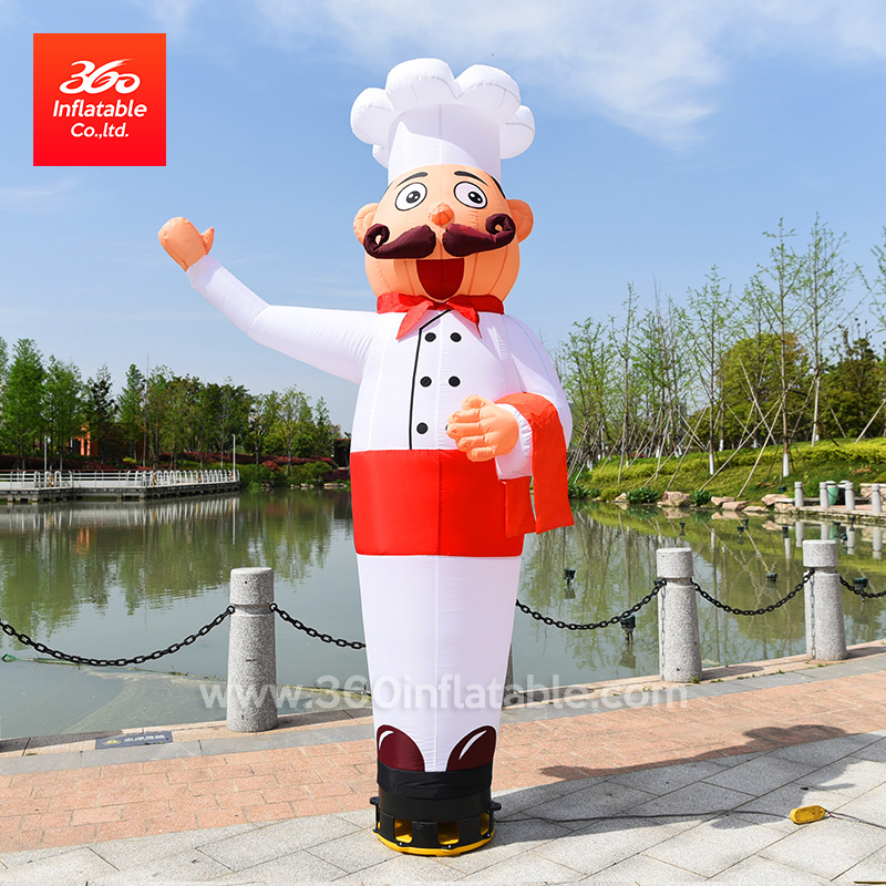 High Quality Advertising Inflatables Restaurant Kitchen Chef Man Lamp Tube