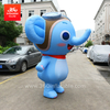 Waterproof Oxford Cloth HD Printing moving inflatable cartoon Lovely Elephant for advertising inflatable character statue