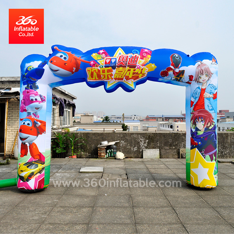 Customized Printing Cartoon Inflatable Arch Cartoons Advertising Custom