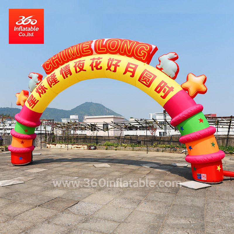 High Quality Custom Inflatable Arch Rainbow Colour Advertising Arches