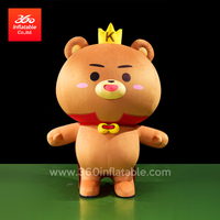 Advertising inflatable animal cartoon plush king bear costume for event stage exhibition decoration custom inflatable bear