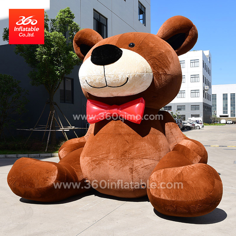 China 360 Excellent Inflatable Manufacturer Factory Price Custom Inflatable Advertising Dark Brown Bears Custom