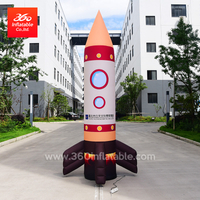 High Quality Inflatable Advertising Rocket Cartoon Lamp Led Tube Custom
