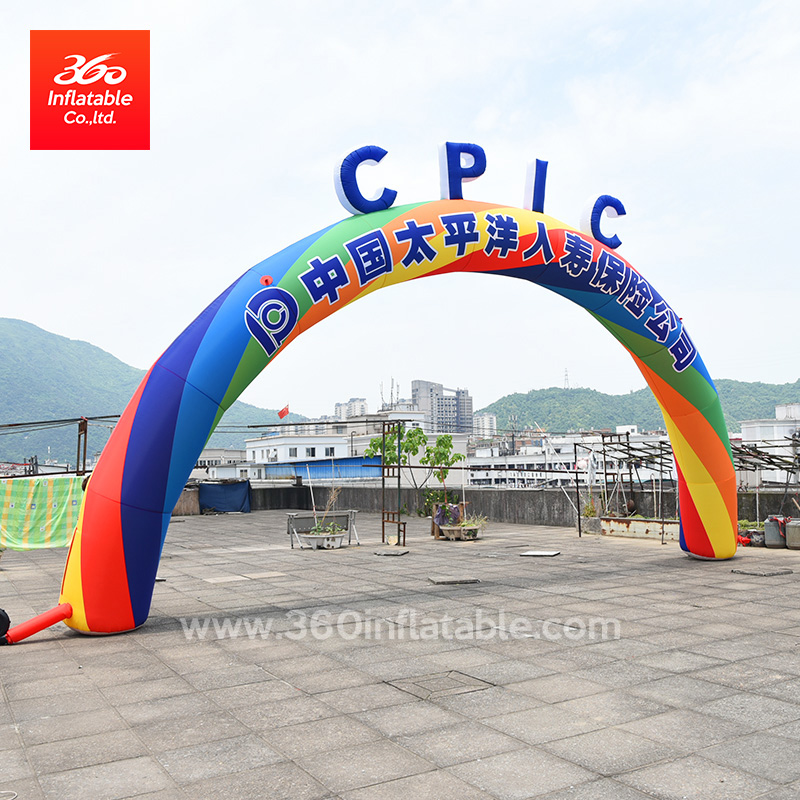 Real Estate Advertising Welcome Inflatable Rainbow Arch for Advertising Promotion