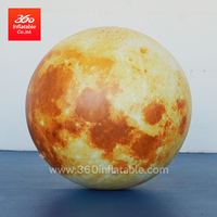 Customized Size Balloons Moon Ball Inflatables Led Light Moon Balls Advertising 