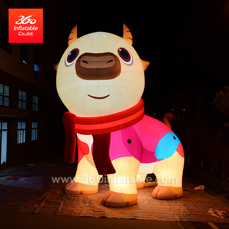 High Quality Factory Price Huge Inflatables Advertising Inflatable Mascots Cattle OX Cartoons Custom
