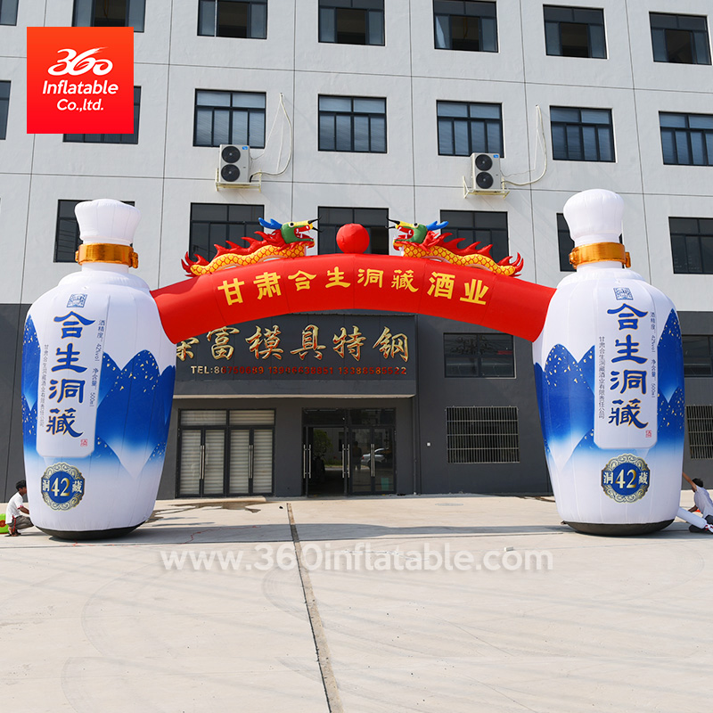 Wine Brand Bottle Advertising Arch Inflatables Custom