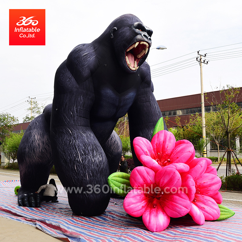 Large Monkey Cartoon Mascots Huge Big Giant Inflatable Gorilla Mascot Cartoon Custom