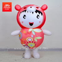High Quality Factory Price Cute Pink Girl Moving Costume Walking Costumes Inflatable Suit Costume Custom 