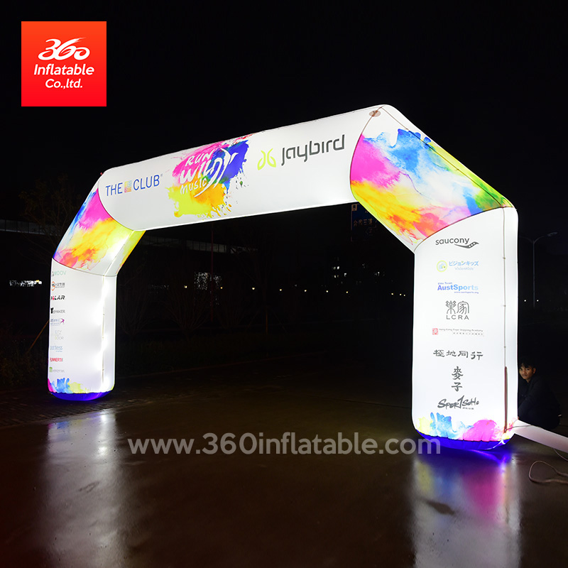 Inflatable LED Race Arch Custom Advertising Archway Inflatables