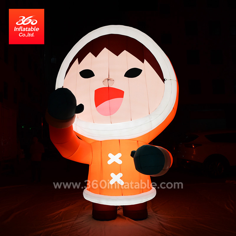 Chrismas Holiday Inflatable Products Custom Inflatable Snowgirl Character 