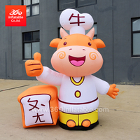 Customized Cartoon Image Inflatables Custom Inflatable Advertising Mascot Character Cattle Custom