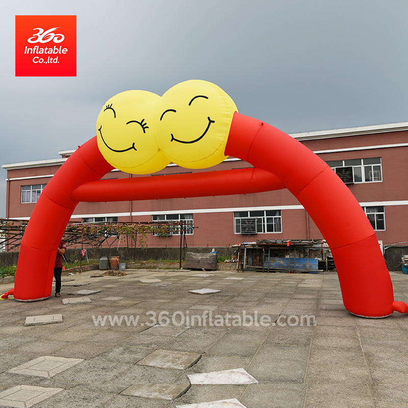 Inflatable Smiling Face Advertising Arch Custom 
